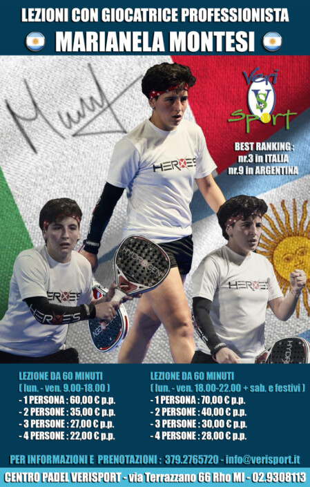 LEZIONI PADEL GIOCATRICE ARGENTINA